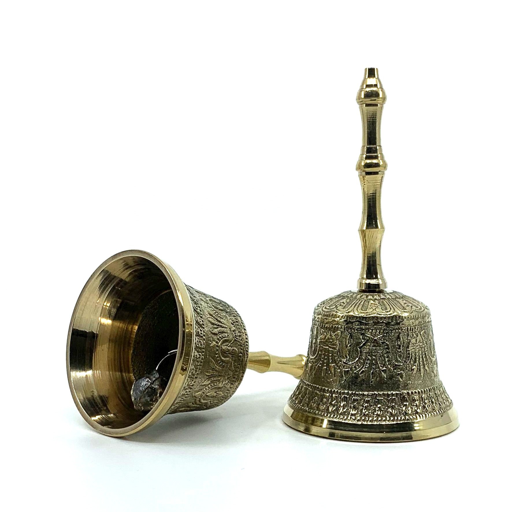 Brass bell, patterned (2)