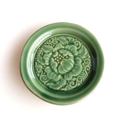 Ceramic Pretty Green Dish 10cm