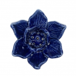 Ceramic Lotus holders (4cldb - Dark Blue)