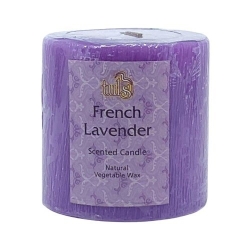 Candle w/ Brushed Effect 75mm (cbfl - French Lavender)