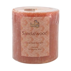 Candle Brushed Sandalwood 75mm