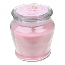 110mm  Soy Candle in glass jar (cgr - Rose)